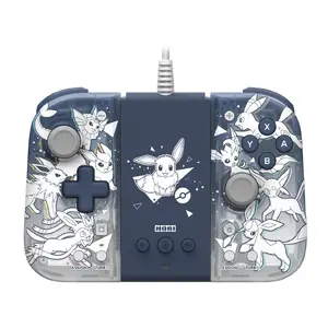 Hori Split Pad Compact Eevee Evolutions Gamepad for Nintendo Switch Wired Blue and White with D-pad and Turbo Button