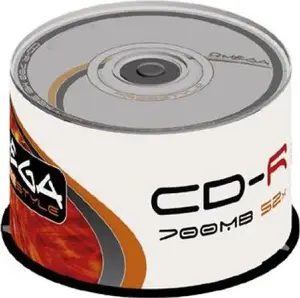 Записываемые CD-R OMEGA 700 MB 52x — пачка 50 штук (модель 56352)