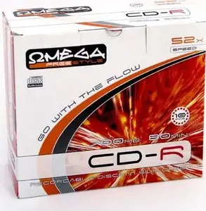Бланк CD-R OMEGA 700 MB 52x, упаковка 10 шт. (56104)
