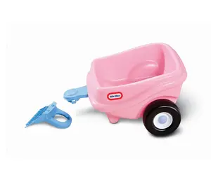 Ride-on children's wagon Little Tikes Cozy Coupe Trailer – push drive, 2 wheels, for ages 1.5–5, blue/pink