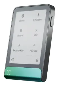 Аппаратный кошелёк Ledger Flex Green, Grey — Bluetooth + USB Type-C, E Ink 2.84" дисплей, аккумулятор 200 мAh, корпус алюминий/пластик