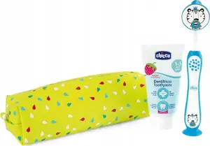 CHICCO Набор: детская зубная паста, зубная щётка и футляр Tiger для 3–6 лет