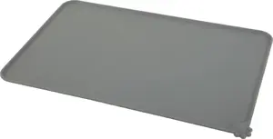 Silicone Bowl Mat Pets Collection L for Dog or Cat 55×39 cm gray