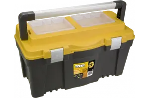 Tool storage box Topex 79R129 — portable metal toolbox, compact size