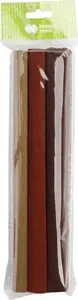 GDD Crepe Paper Roll 25×200 cm Brown Mix, pack of 3