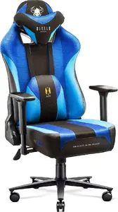 Spēļu krēsls Diablo Chairs X-Player 2.0 Frost Black King Size — ergonomisks sacīkšu stila krēsls, king size