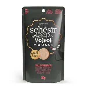 Wet cat food Schesir adult sachet 80 g — beef & chicken, grain-free