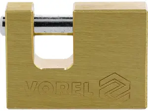 Padlock Vorel 77210, steel body, single lock, 200 g weight