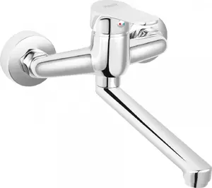 Kitchen sink faucet FERRO BIS5 wall-mounted chrome — kitchen mixer tap, model BIS5