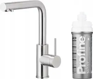 Кухонный смеситель kfa² DUERO PURE BASIC с функцией фильтрации воды и комплектом фильтра Profine Silver S, inox