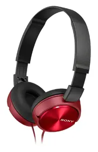 Проводная гарнитура Sony MDR-ZX310AP, надушная (supra-aural), 10–24000 Гц, кабель 1.2 м, красная