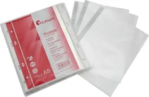 Plastic bags Titanum A5 100 pcs (mpn 397845) — grooved pattern, size A5
