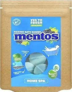 Bath Fizz Balls Mentos Blackberry & Bergamot 5×50 g – Mentos bath bombs set