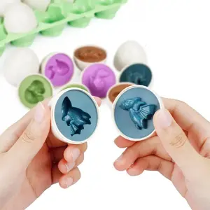 Educational Egg Sorting Set LEANToys 12 Pieces — Dinosaur Puzzle for Early Learning