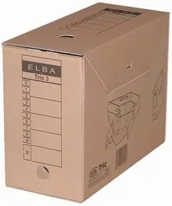 Arhīva kaste Elba E83402 — dokumentu glabāšanas kaste, komplekts 3 gab.