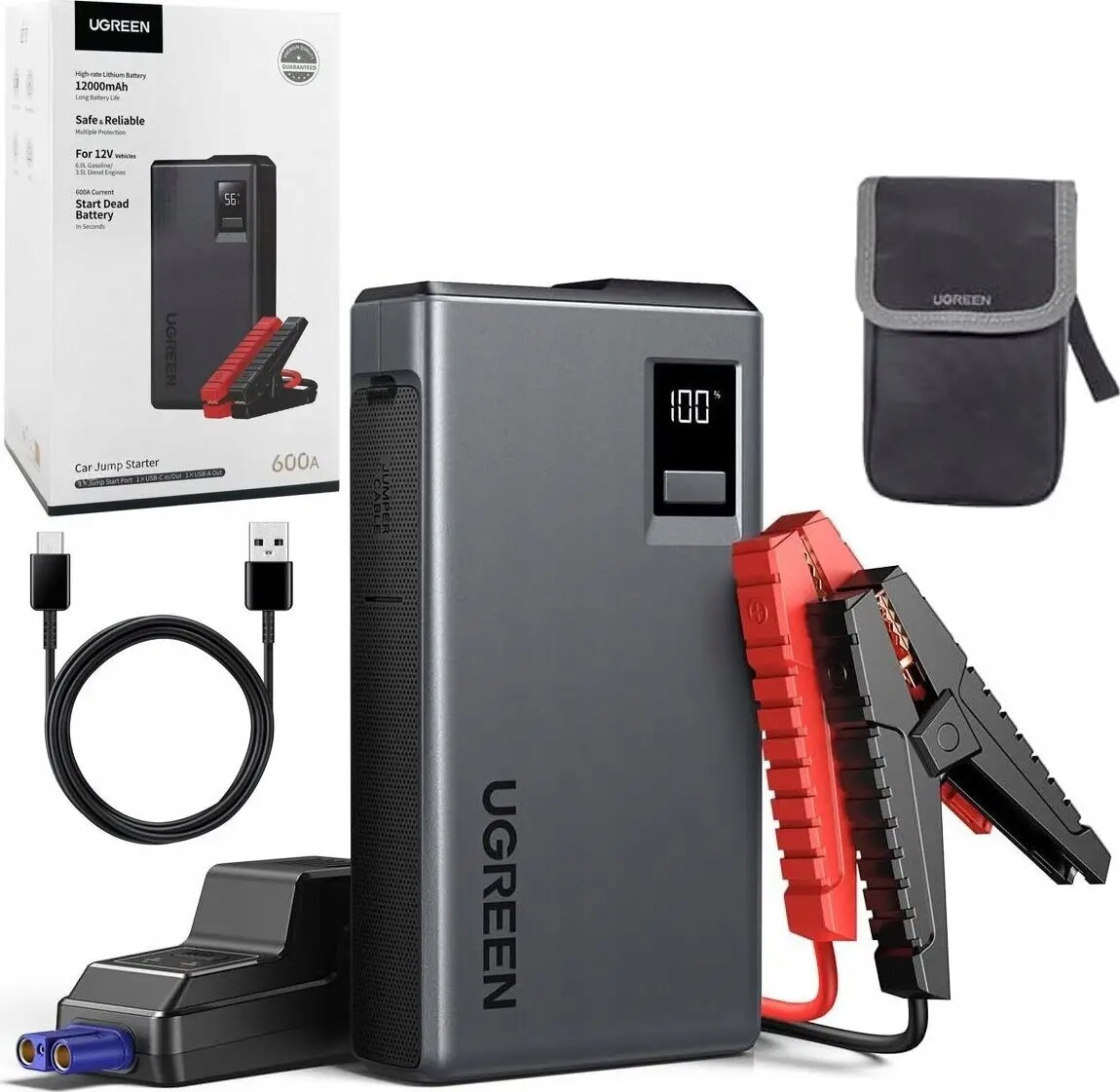 Starta ierīce UGREEN ES702 12000mAh 1000A