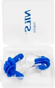 Swimming Set Nils Extreme NQAW30 – silicone earplugs and nose clip, blue