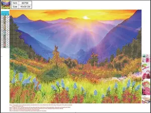 Diamond Painting Kit Centrum Mozaika 5D 30x40 cm Mountains (model 89756)