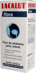 Mouthwash Lacalut Flora 300 ml, antiseptic oral rinse, gentle formula