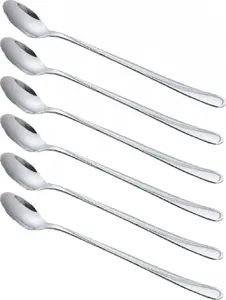 Cocktail Spoons KingHoff KH-1446 set of 6, polished finish for latte and desserts