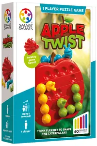 Настольная игра Iuvi SmartGames Apple Twist — логическая головоломка для детей от 5 лет, одиночные пространственные задания