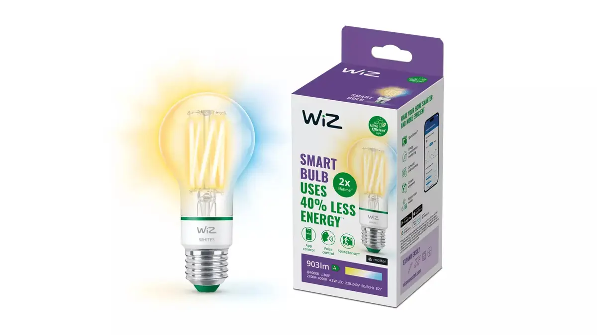 Signify WiZ Filament clear 60 W A60 E27 viedā spuldze Photo 2