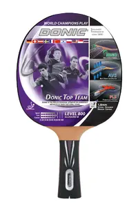 Теннисная ракетка для настольного тенниса Victoria Sport Top Team 800 — резина и дерево, чёрно‑белый