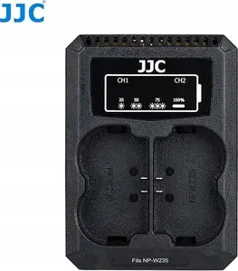 JJC Dual USB Charger for Fujifilm NP-W235 batteries – dual-slot USB charging