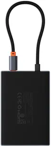 USB-C хаб Baseus PioneerJoy 8 в 1: HDMI 4K@60Hz, HDMI 4K@30Hz, DisplayPort 8K@30Hz, VGA, 2×USB-A 3.0, 2×USB-C — серый