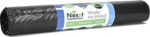 Trash Bags NEXXT 60L LDPE Black, pack of 20