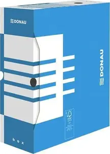 Archival storage box Donau 120 mm height 120×340×297 mm blue