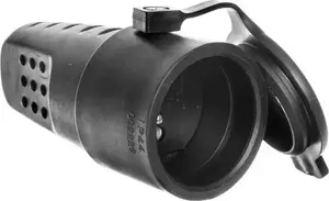 Portable rubber straight socket ORNO OR-AE-1314 3P 16A 250V IP44 black