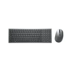 Комплект клавиатура и мышь Dell KM7120W — беспроводной RF + Bluetooth, полноразмерная AZERTY, серо‑титановый