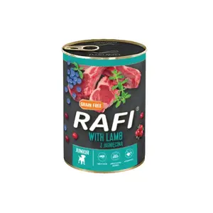 Suņu konservi RAFI Rafi Lamb Junior, 400 g — kucēniem, vidējām un lielām šķirnēm