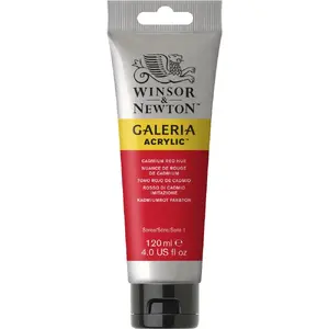 Акриловая краска в тюбике Winsor & Newton Galeria 120 мл, Cadmium Red Hue (красная)