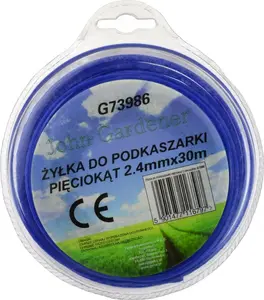 Spoles diega GEKO 2,4 mm x 30 m sešstūraina zāles trimmeriem