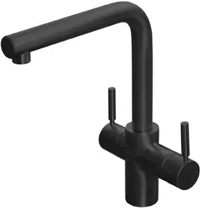 Кухонный смеситель in sink erator 3-в-1 Velvet Black L-излив — кипящая, фильтрованная и холодная вода