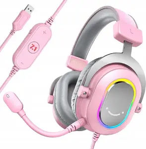 Uz auss studijas austiņas Fifine H6P AmpliGame ar RGB un 7.1 telpisku skaņu