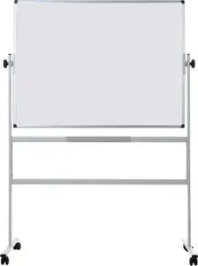 Magnetic Whiteboard Bi-Office GRV0401020101, 150×120 cm, Rotating Mobile, Lacquered with Aluminium Frame