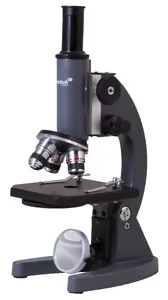 Optiskais mikroskops Levenhuk 5S NG 500x, palielinājums 40–500×, okulāri 10× un 12.5×, metāla korpuss, galda izmēri 11×12 cm
