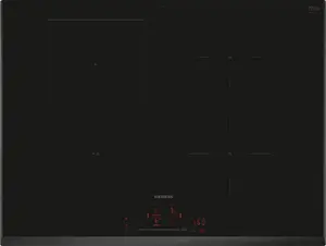 Индукционная варочная панель Siemens iQ500 ED751HSC1E, встраиваемая 70 см, 4 зоны, черная, сенсорное управление