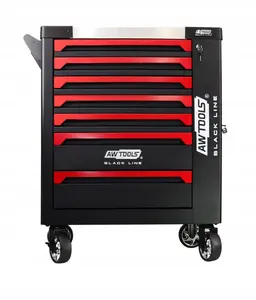 Тумба для инструментов AWTools AW15110BL тележка мастерская 7 ящиков Black Line