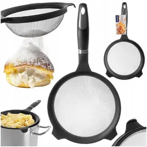 Kitchen Sieve ORION 19.5×36 cm — stainless mesh strainer for draining and sifting