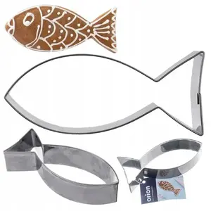 Cookie cutter Lumarko fish shape 9 cm stainless steel