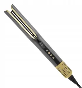 Straightening iron Webber HS700 with LCD display, 1300 W power, 5 heating levels, ceramic heating system, ionic function and adjustable thermostat in black and gold
