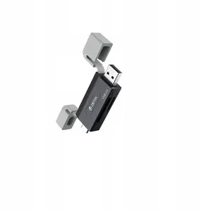 Karšu lasītājs 2‑1 4WORLD EL240 USB/USB‑C 3.0 melns