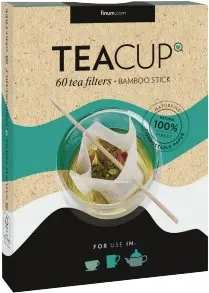 Tea filter bag Finum 5235734005 rectangular shape white — 60 pcs pack