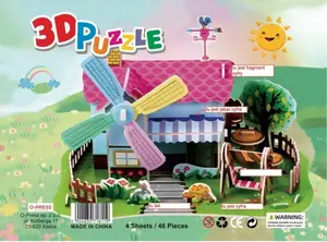 3D Puzzle Opress Puzzle 3D 46 Farma — 46 pieces, farm-themed model