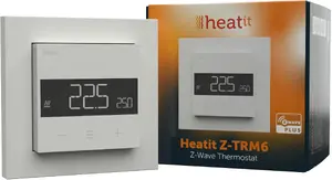 Termostats Heatit Z-TRM6 balts RAL 9003 Z-Wave 3600W 16A 868.4 MHz
