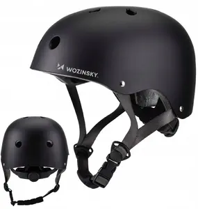 Open-face sports helmet Wozinsky model 5907769381027 with visor — Black/White